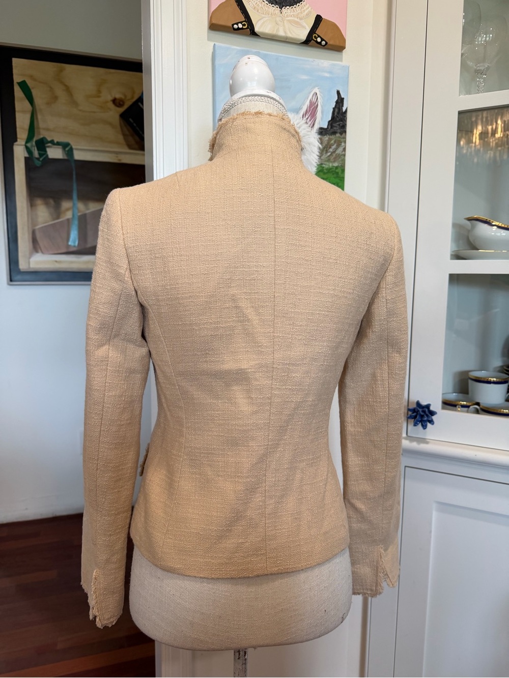Burberry Cream Tweed Short Jacket - Picture 7 of 7